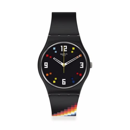 Swatch Watch BLACK CAROUSEL SQUARES THE MARCH COLLECTION SO28B705 Black
