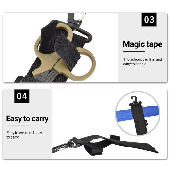 Scissor Storage Bag 360-Degree Rotating Buckle Wear Resistant Nylon Easy-Carry Scissor Pouch Diving