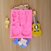 Resin Casting Silicone Mold Guitar Violin Keychain Pendant Jewelry Mould DIY