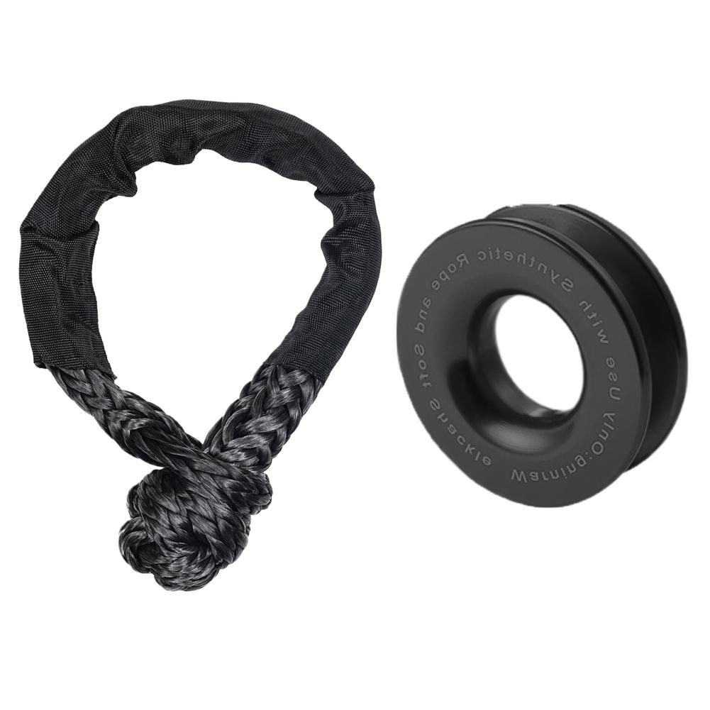 Lano k navijáku Syntetické měkké oko Nebo sada recovery kroužků Odolná oka Ochranný návlek Pro recovery nákladního vozidla