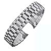 Accesorios de Acero Inoxidable Sólido para Relojes Correa de 20 mm 21 mm Para Rolex DATEJUST DAY-DATE OYSTERPERTUAL DATE Correas de Reloj Plateadas para Hombre