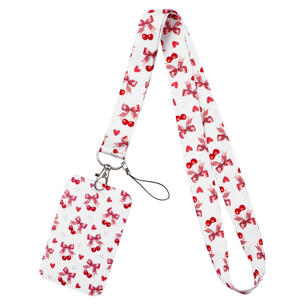 Credential Holder Pink Ribbon Lanyards for Keys Neck Strap For Card Badge Gym Keyring Nurse Accessories