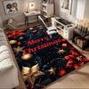 "Merry Christmas" Festive Ornament SetOffice Mat Home Decor Office Desk Chair Carpet for Office Ph87