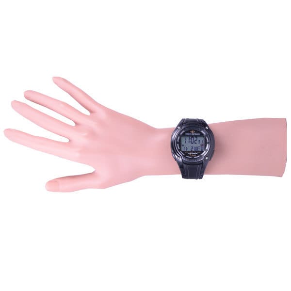 J-AXIS Men's WRC16-BK (Sun Flame) Round Watch Black Resin Digital