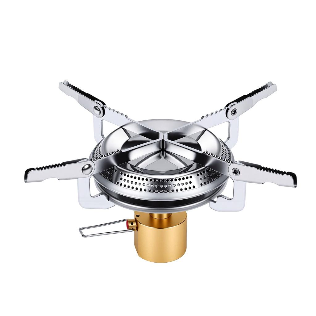 Portable Camping Backpacking Stove Compact Brass Outdoor Cooking Stove for Picnic Hiking