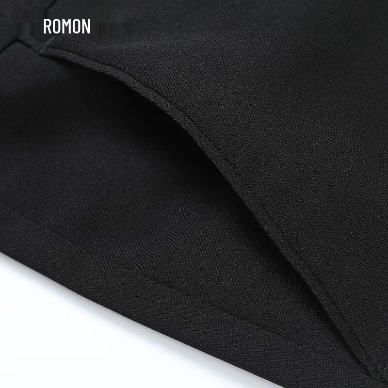 Luomeng Men's High-Stretch Iron-Free Straight-Leg Casual Trousers