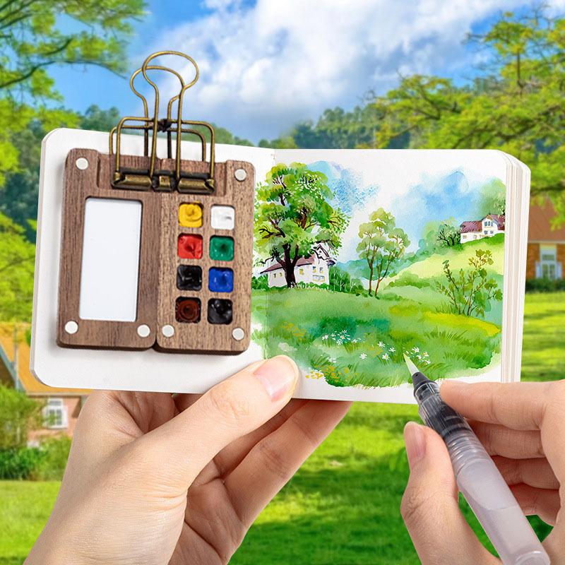 

Карманный набор акварельных красок для путешествий, Крошечный набор акварельных красок, Мини-набор акварельных красок, Мини-портативный набор акварельных красок для путешествий one size