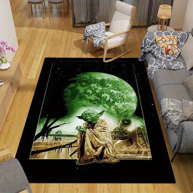 1pc Star wars Yoda Pattern Carpet Area Rug Non-slip Carpet Hand Washable Floor Mat Suitable For Living Room Bedroom Home Decor Room Decor Ch