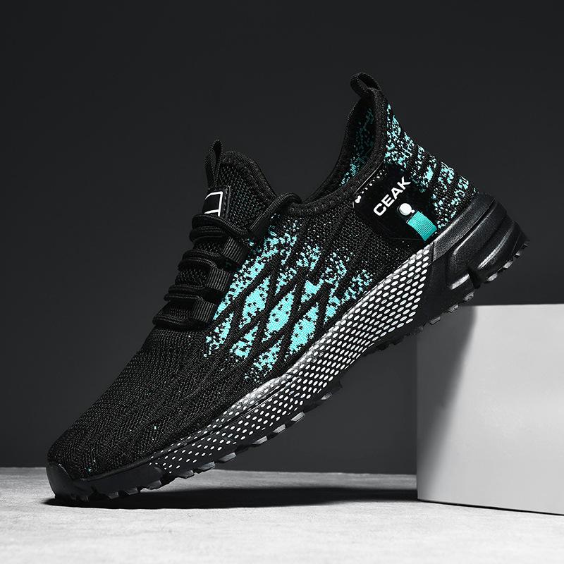 New one-foot stool 39-50 sports shoes casual men's shoes breathable fly-woven mesh air cushion running shoes men's trendy shoes