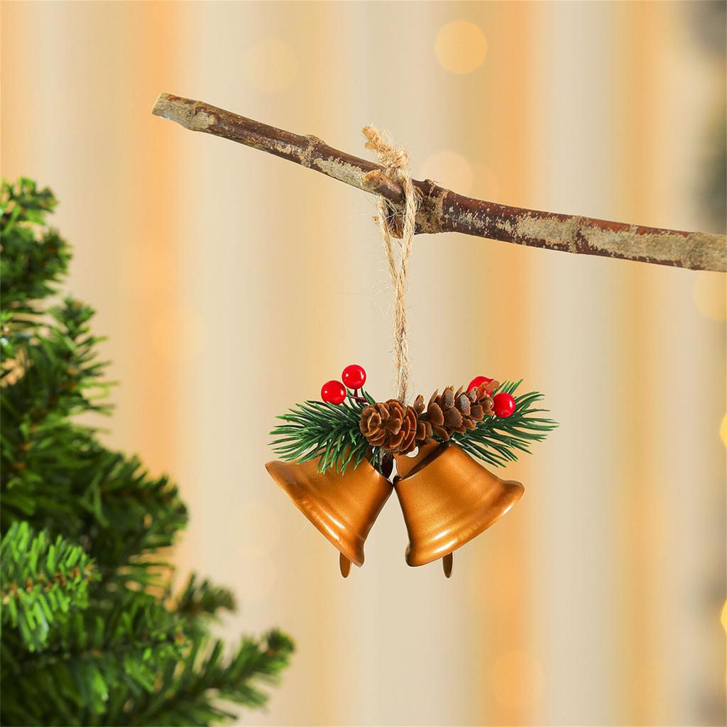 5PCS Christmas Bells Hanging Decoration Set Easy Installation for Door Porch Window Christmas Tree Decoration