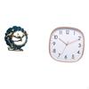 Resin Figurine Art for Living Room Bookshelf Desk Decoration with Vintage Wall Clock Design Low