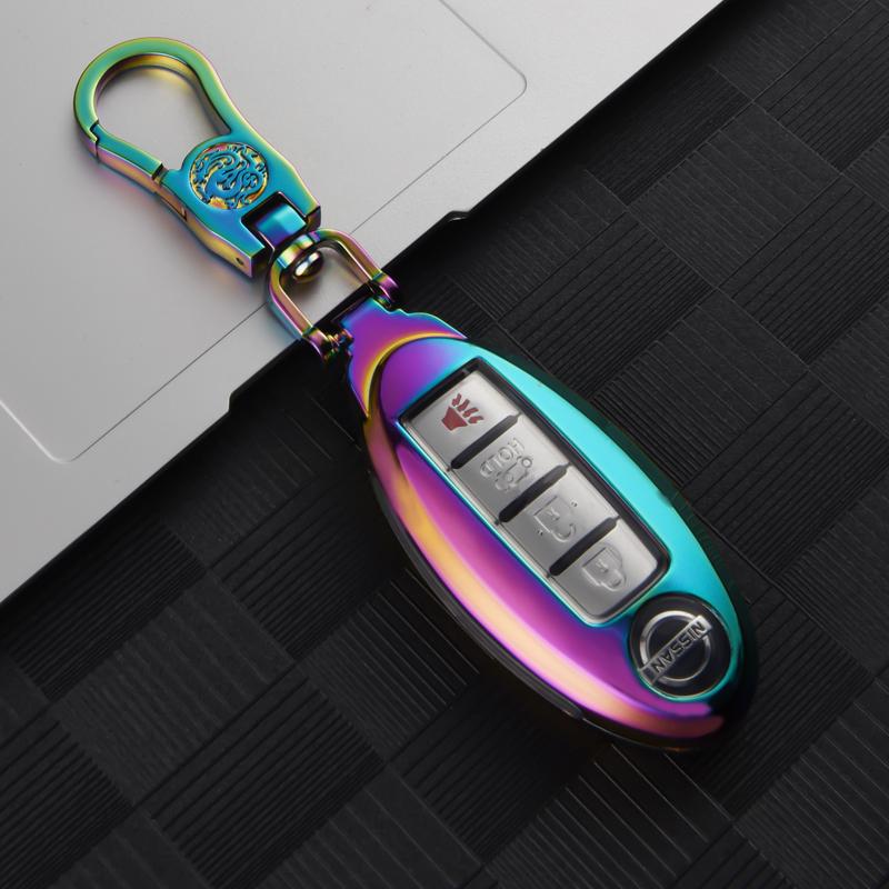 Liga de zinco caso chave do carro titular para nissan versa maxima rogue armada sentra qashqai x-trail para infiniti fx35 qx50 acessórios