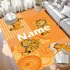 Custom Name Personalized Garfield Print Carpet, Versatile Home Decor Rug, for Playroom, Apartment, Balcony, Entryway, Hallway Gift