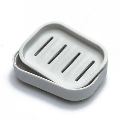 1pc Simple Plastic Soap Dish, Double Layer Drain Soap Tray, Self Draining Soap Holder, Soap Rack For Bathroom, Soap Storage Box, Bathroom Accessories