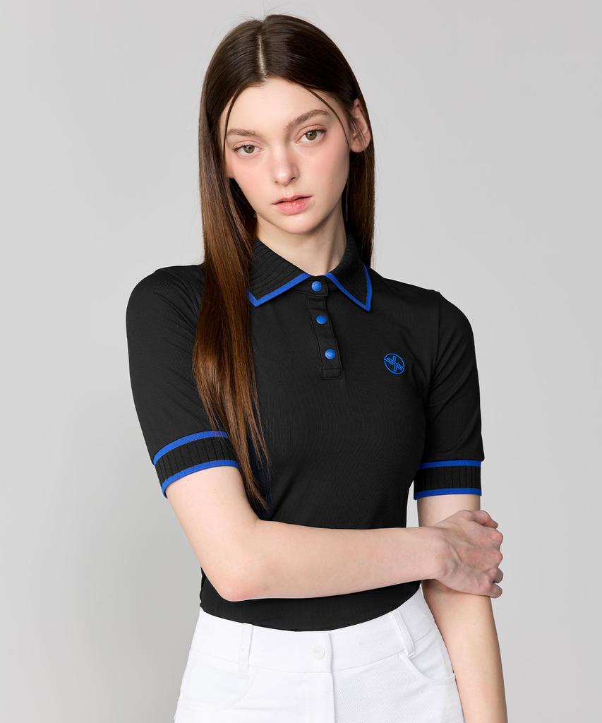 XEXYMIX Ribbed Line Polo Short Sleeve Xfl2Qs1201