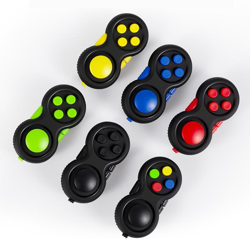 Colorful Handle Fidget Pad Anxiety Relief Cube Toy