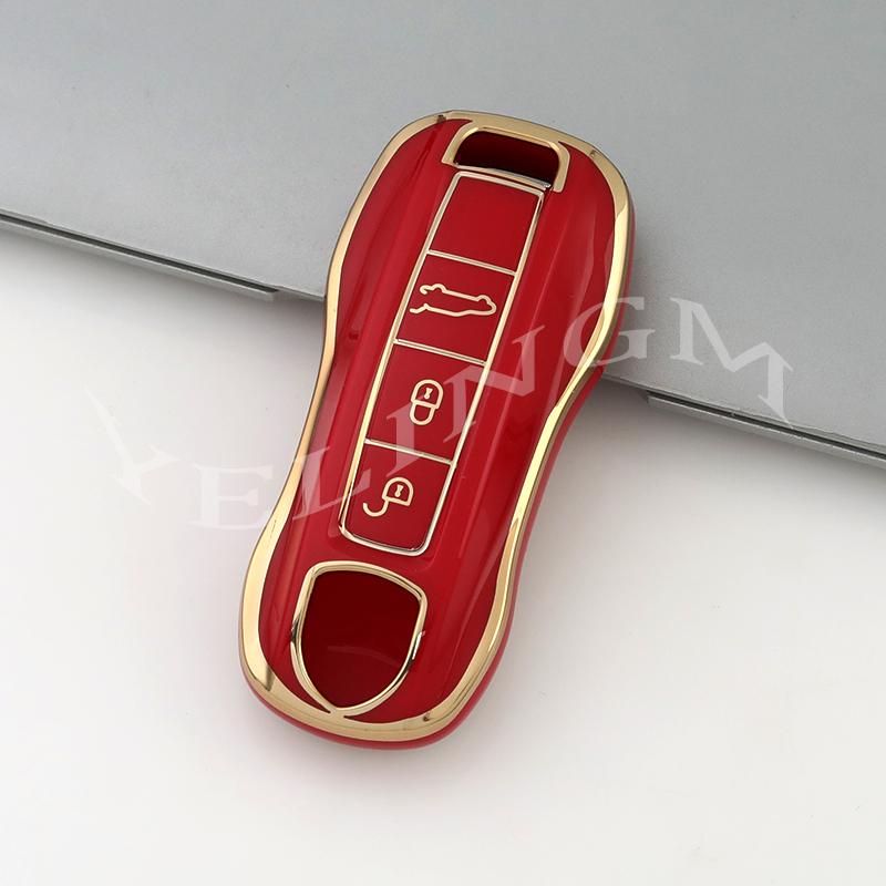 TPU Shell Fob For Porsche Cayenne 958 911 Lepin 996 Macan Boxster Panamera 997 944 924 Panamera 718 971 9YA Car Key Case Cover