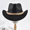 New Vintage Roll Brim Western Cowboy Hats Outdoor Travel Gentleman Cowgirl Jazz Hat Holidays Party Cosplay Hat