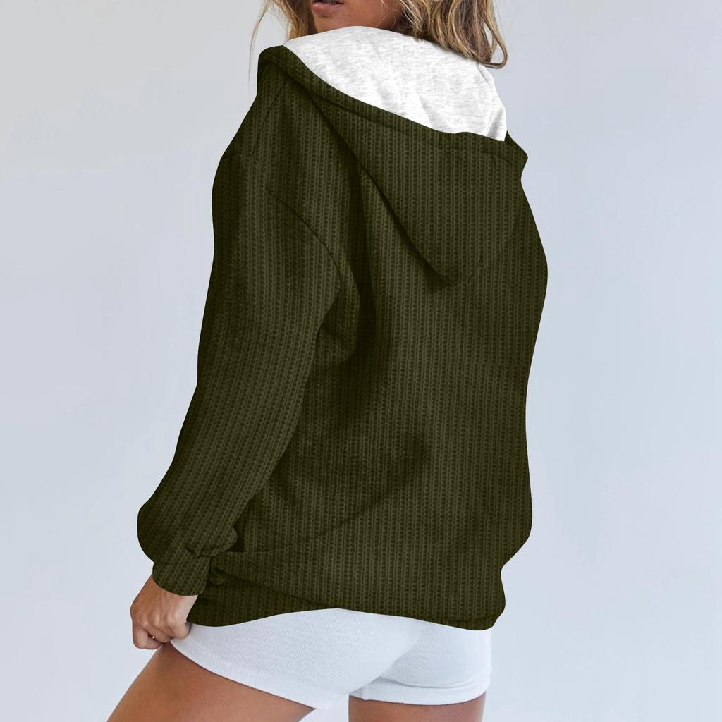 Women's Fashion Jacket Casual Printed Long-sleeved Hooded Cardigan Sweatshirts