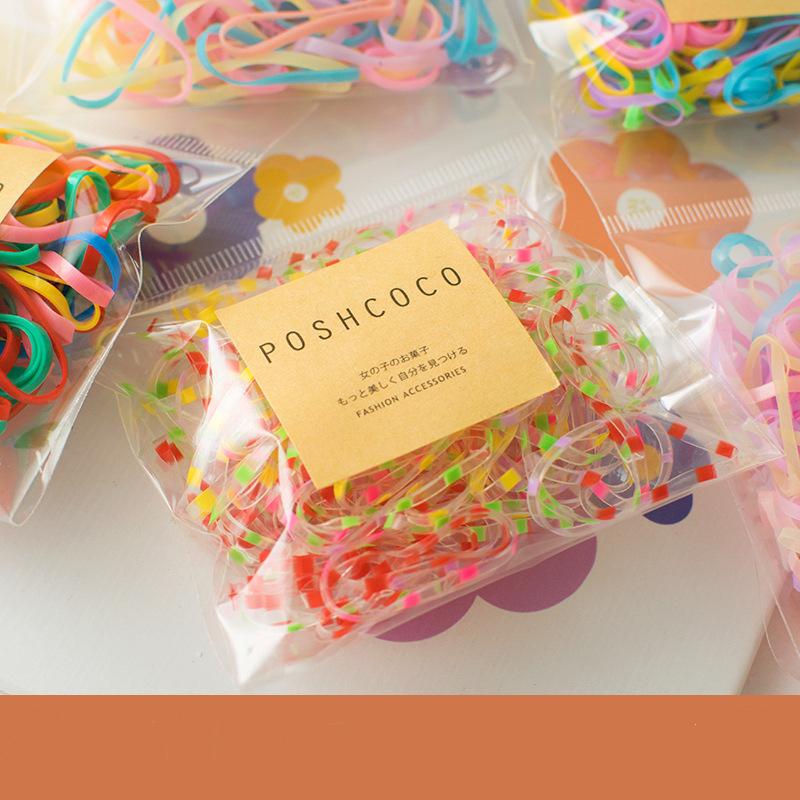 

200 шт. толстые резинки для девочек, толстые резинки желейного цвета, толстые резинки для волос для детей