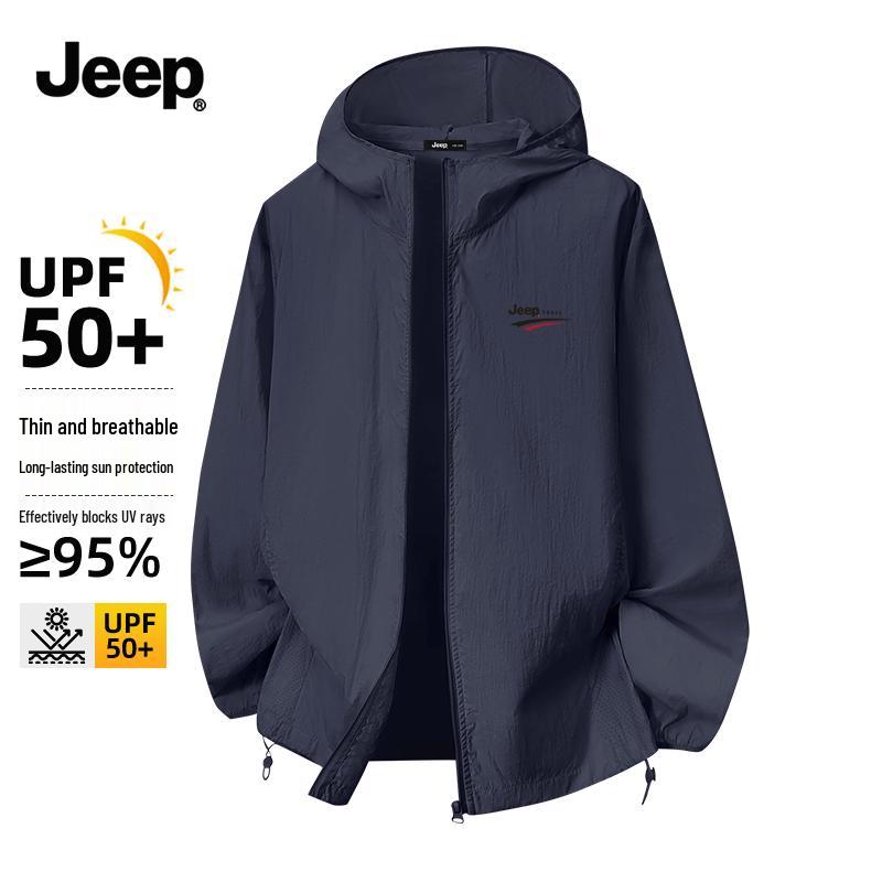 

Мужская легкая куртка с капюшоном Jeep для активного отдыха с защитой от УФ-излучения