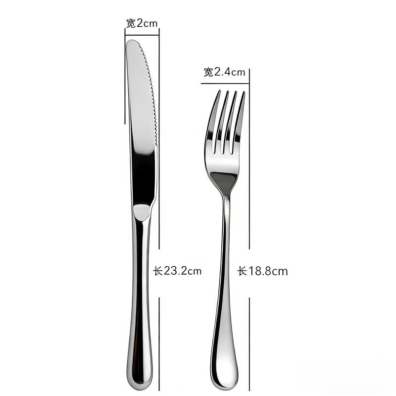 UOZO Thickened Stainless Steel Western Cutlery Set