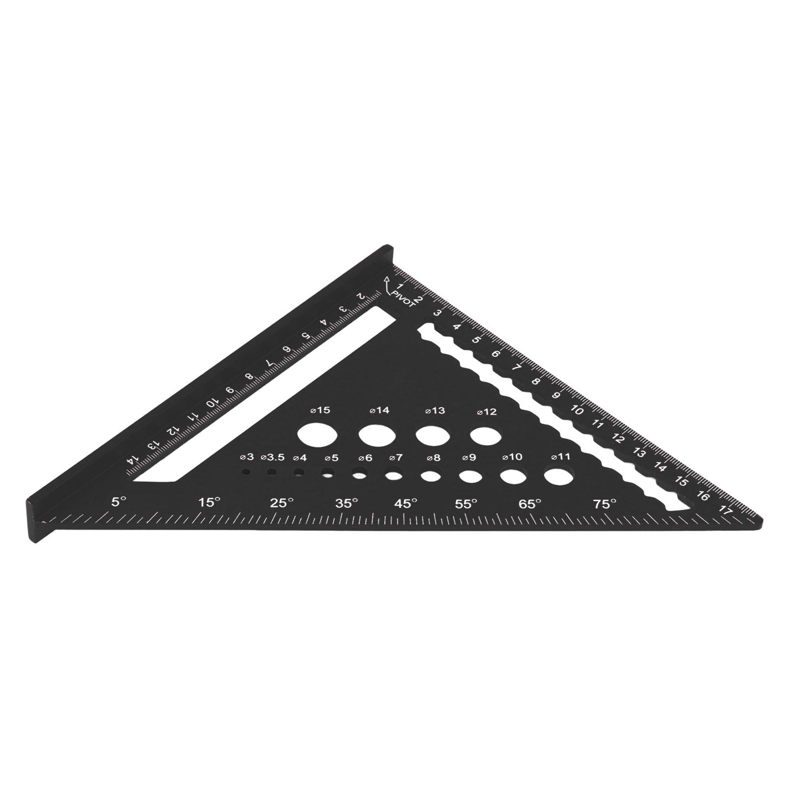 7 Inch   Liniaal   Dakspant   90 Graden Gat Liniaal Hoekmeter Aluminiumlegering Houtbewerking Layout Gereedschap