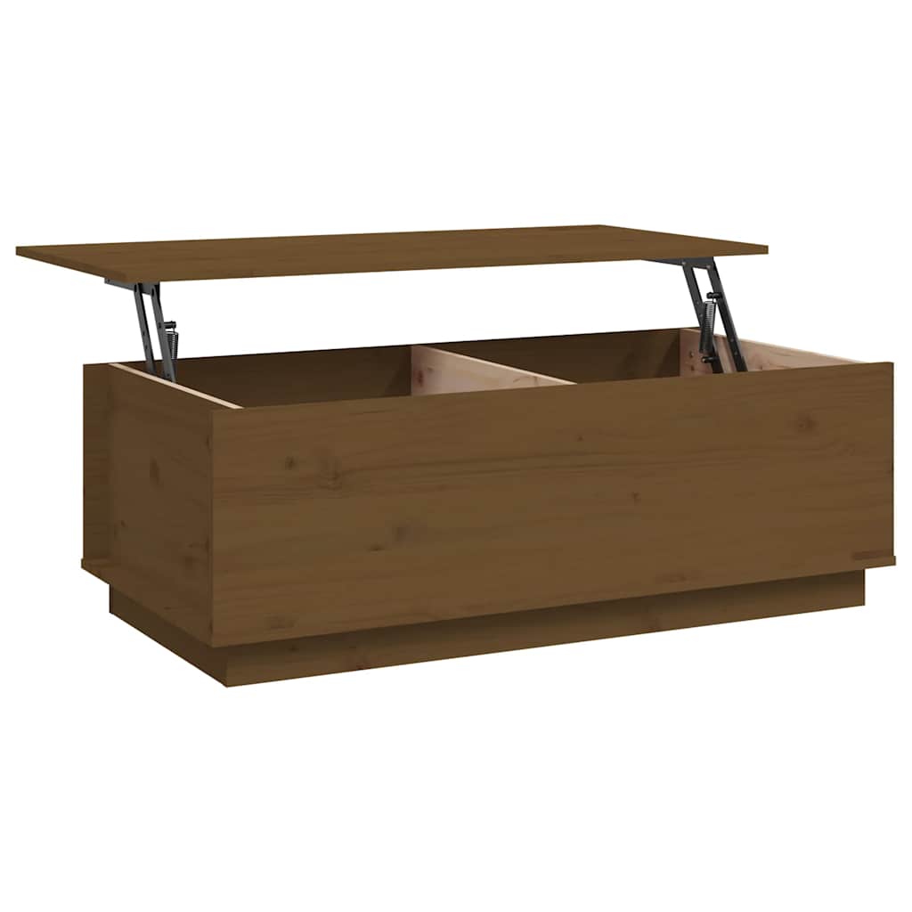 Coffee Table Honey Brown 100x50x35 Cm Solid Pine Wood