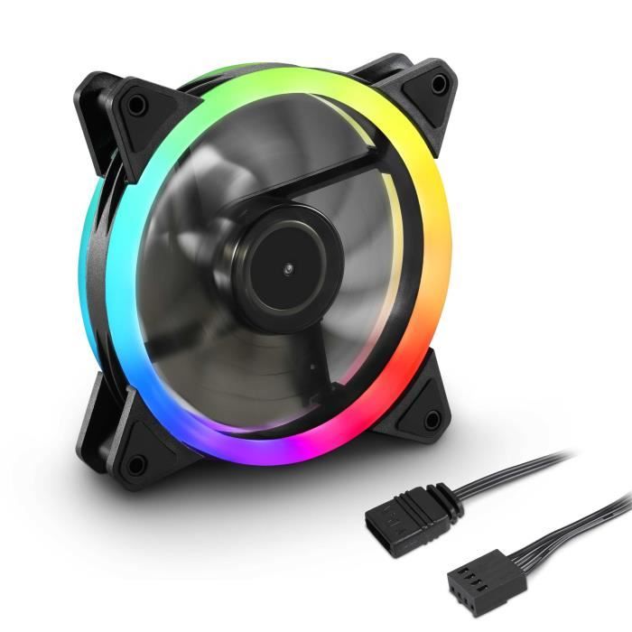 Ventilateur PC - SHARKOON - Shark Blades - 12 cm - PWM - Noir
