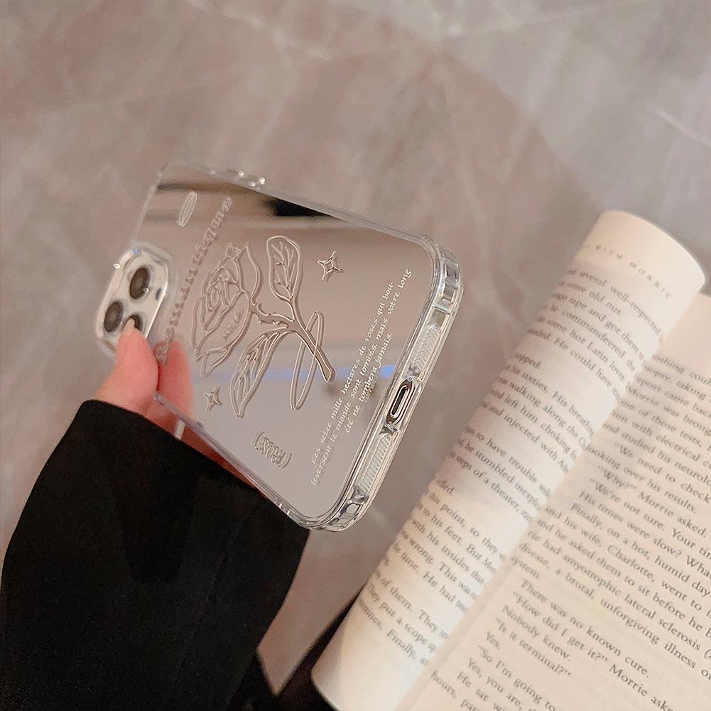 Mirror Silver Rose Case for iPhone 17 iPhone 17 Pro Max