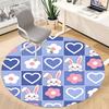 1pc Bunny Heart Chair Carpet for Office, Soft Flannel Throw Mat, Perfect for Office, Holiday Party Decoration Choice Yy260320127