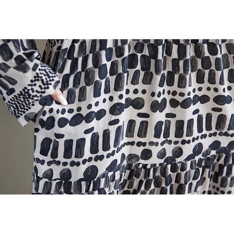 DIMANAF New 2026 Women Plus Size Spring Summer Beach Long Dress Lady Loose Oversize Maxi Floral Print Black Dresses