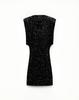 2026 Elegant European & American Sequin Sleeveless Shoulder Pad Slim-fit Hip-Hugging Dress