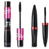 Black Mascara Waterproof Silk Fiber Volume Double Effect Long Lasting Lengthening Curling Eyes Makeup