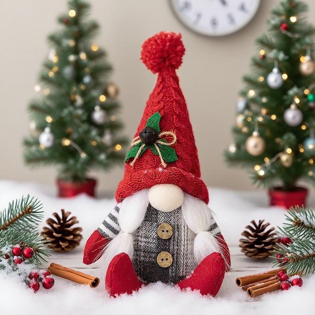 Plush Gnomes Hand-made Decoration Doll Xmas Nordic Holiday Home Decorations, For Dining Table Centerpiece