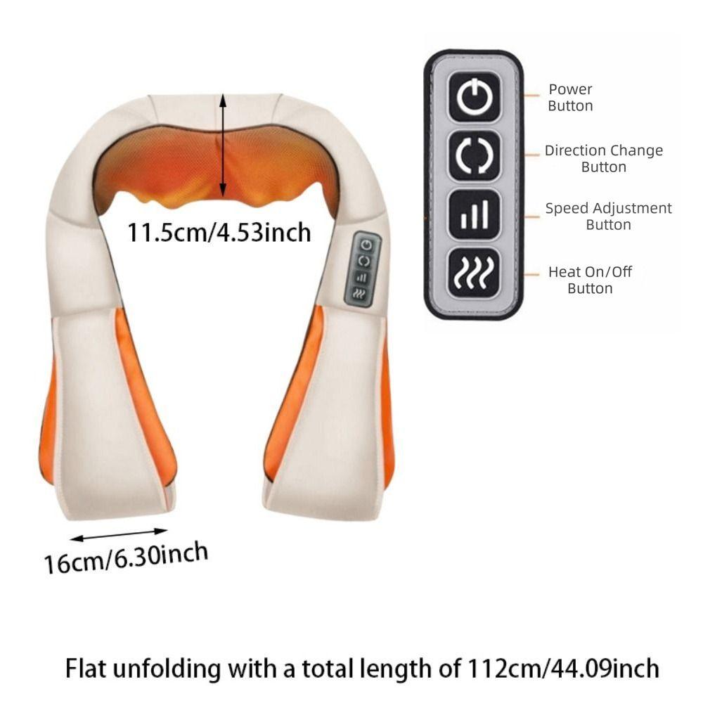 US EU Plug Shiatsu Massager 3D Kneading U Shape Massager Electric Neck Rest Massager  Home Use