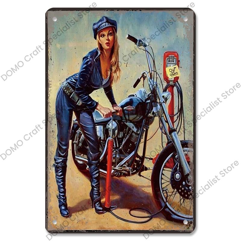 Vintage Motocross Poster Metal Tin Signs  Motorcycle Grand Prix Metal Plaque Retro Wall Decor for Garage Moto Club Man Cave