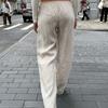 Women's Stripe Print Pants Drawstring Low Rise Straight Leg Trousers Sleep Bottoms