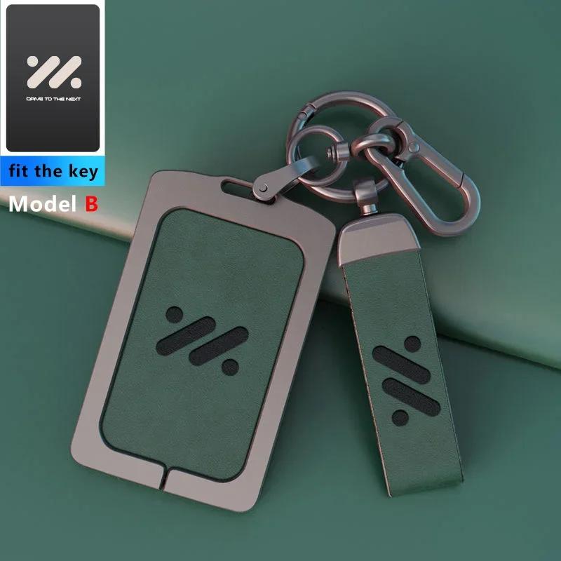 Zinc Alloy Leather NFC Key Case for IM LS6 MAX LS7 PRO L7 Dynamic Car Remote Protection Cover Bag Shell Keychain Accessories