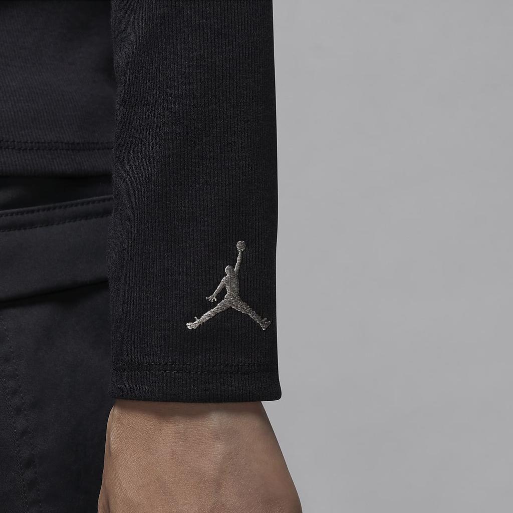 Jordan Letter Comfortable Casual Slim Fit Long Sleeve T-Shirt Women Tops Black FV7189010