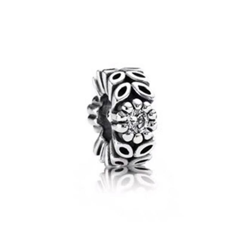 Sparkling and Polished Lines Spacer Charm Bead for Women Fit European Original Silver Bracelet DIY Fine Jewelry Gift