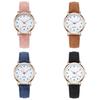 Montre à Quartz Minimaliste Unisexe Élégante Veilleuse Montre-bracelet Décontractée en Cuir Mat Montre à Quartz pour Dames