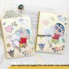 Shin-chan A5 Hardcover Notebook with Full-Color Pages - Trendy Cartoon Leather Cover for Students