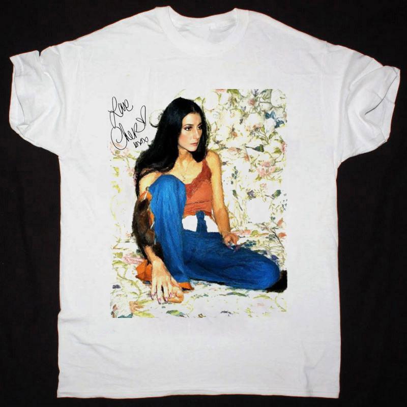 Young Cher Singer Gift For Fan Short Sleeve White All Size Unisex Shirt XXXL