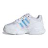 adidas Originals Yung-96 El I Fabric Breathable Low-Top Walker Shoes Baby Shoes White Blue EE6739