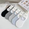 Boat Sock Slippers Women Summer Silicone Non-slip Invisible No Show Socks Cute Bow Hollow Cotton Thin Breathable Low Cut Socks
