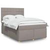VidaXL Bed Slat Base with Mattress Taupe 160x200 Cm Fabric 3293635