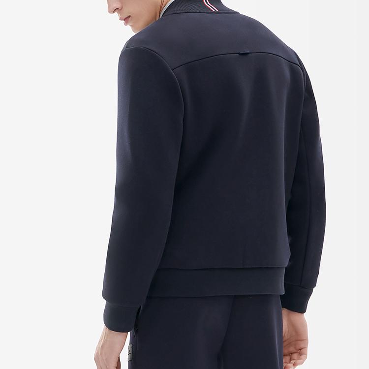 FILA Sports Logo Casual Knitted Jacket Men jackets Legendary-Blue F11M211508F-NV