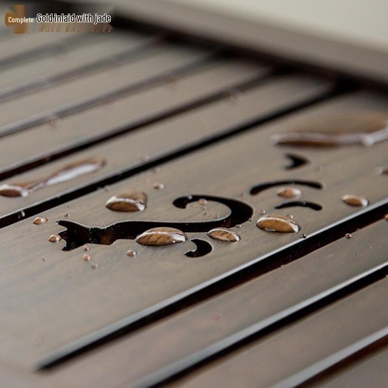 Ebony Solid Wood Drawer Tea Tray