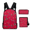 Classic Novelty Peculiar Dreamteam 3D Print 3pcs/Set Pupil School Bags Laptop Daypack Backpack Inclined Shoulder Bag Pencil Case